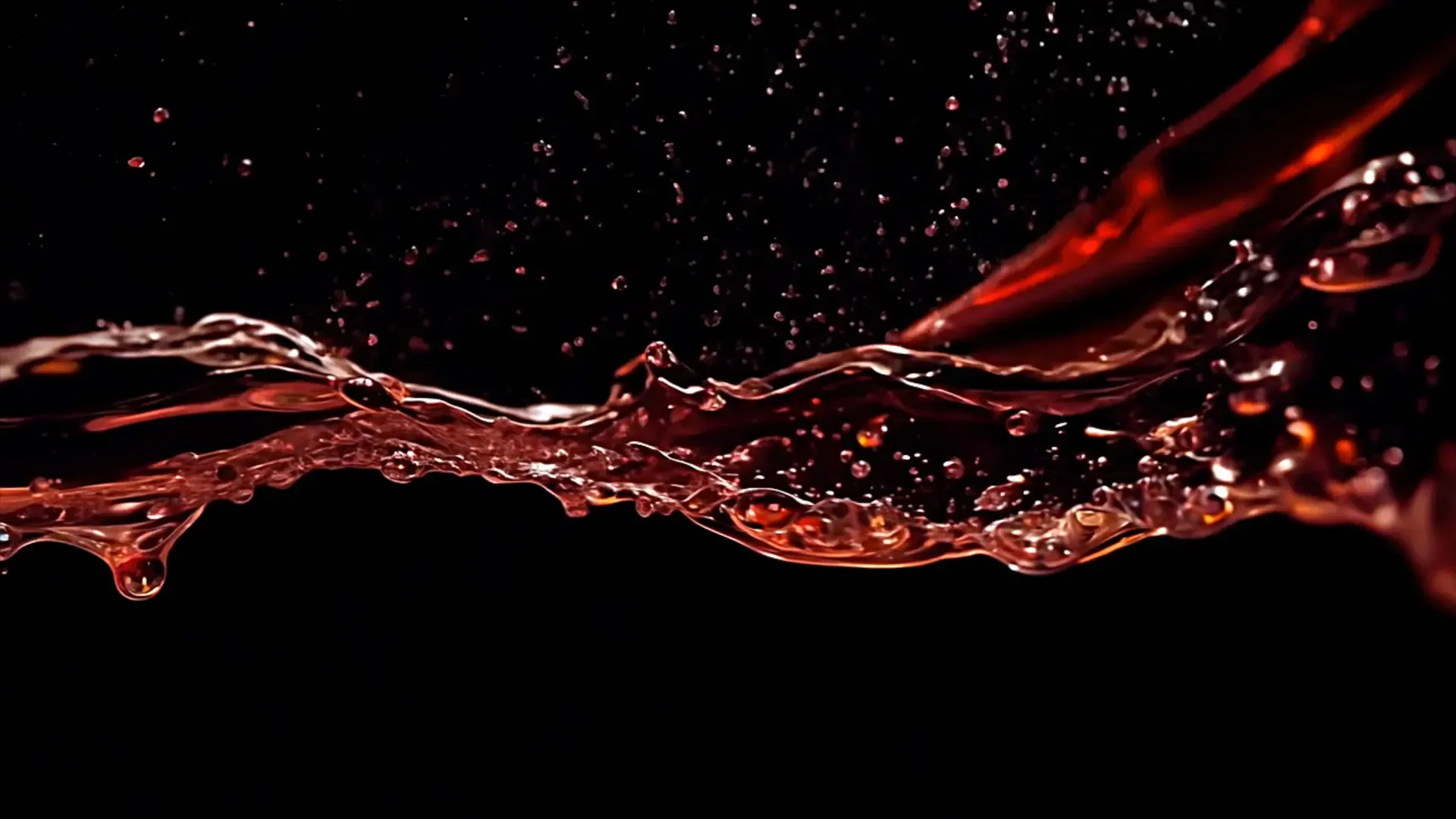 Cinematic Red Liquid Splash Overlay for Title Animation